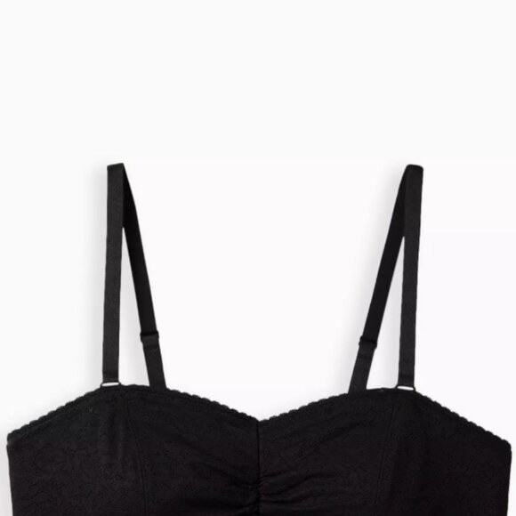 Lightly Lined 4-Way Stretch Lace Bandeau Details Black Bra NWT NEW Size 1 - Picture 6 of 6